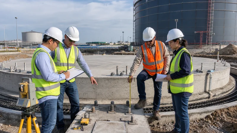 Civil Foundation Handover Records for Storage Tank Installation